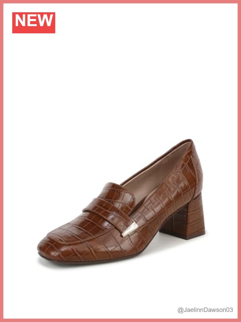 Naturalizer Davi Women's Comfort Block Heel Loafer with Faux Leather